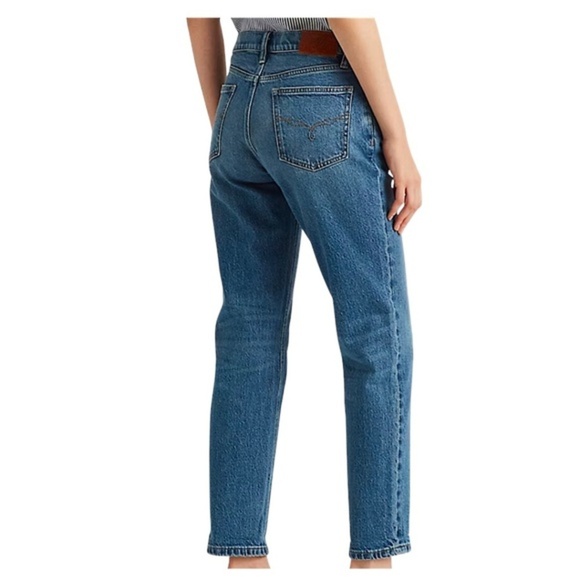 Women’s LAUREN RALPH LAUREN RELAXED FIT TAPERED JEANS BLUE SIZE 2 - Picture 1 of 12